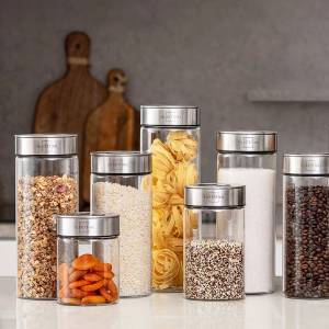 Vorratsdosen Glas mit Deckel 1000 ml - Vorratsgläser mottensicher für luftdichte & auslaufsichere Aufbewahrung in der Küche