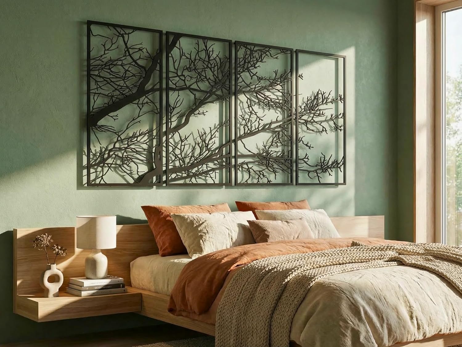 Baum des Lebens Wanddeko, Wandbild aus Holz, Wand deko in Schwarz Gold, Home Wall Art Dekoration, Wandaufkleber 3D, Moderne Deko, Bilder für Zuhause Büro Schlafzimmer, Wohnzimmer